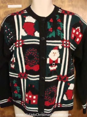 80s Style Cardigan Ugliest Bad Christmas Sweaters