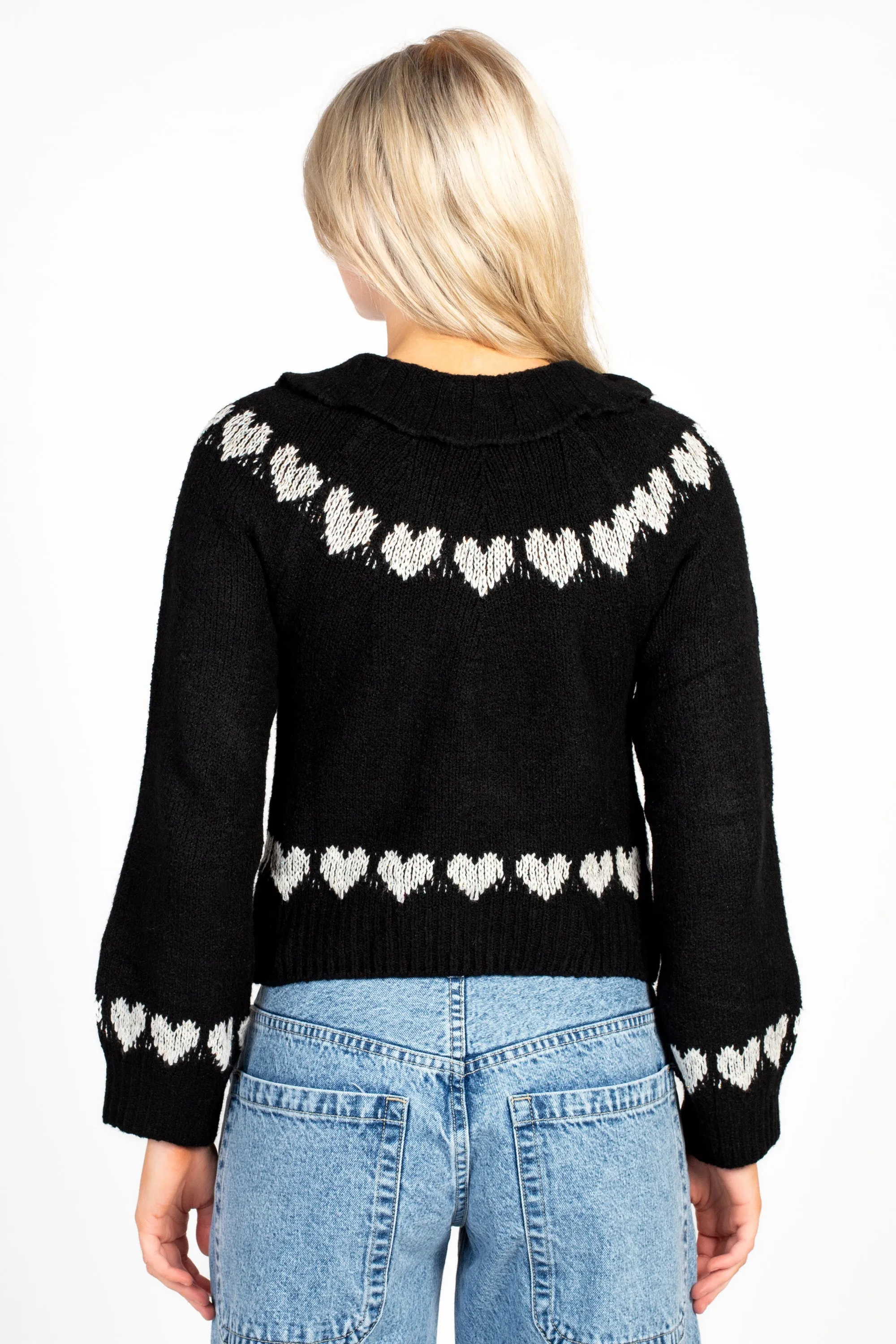 Amore Heart Print Cardigan