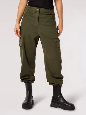 Apricot Twill Cargo Pants