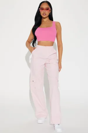 Aurea Poplin Cargo Pant - Blush