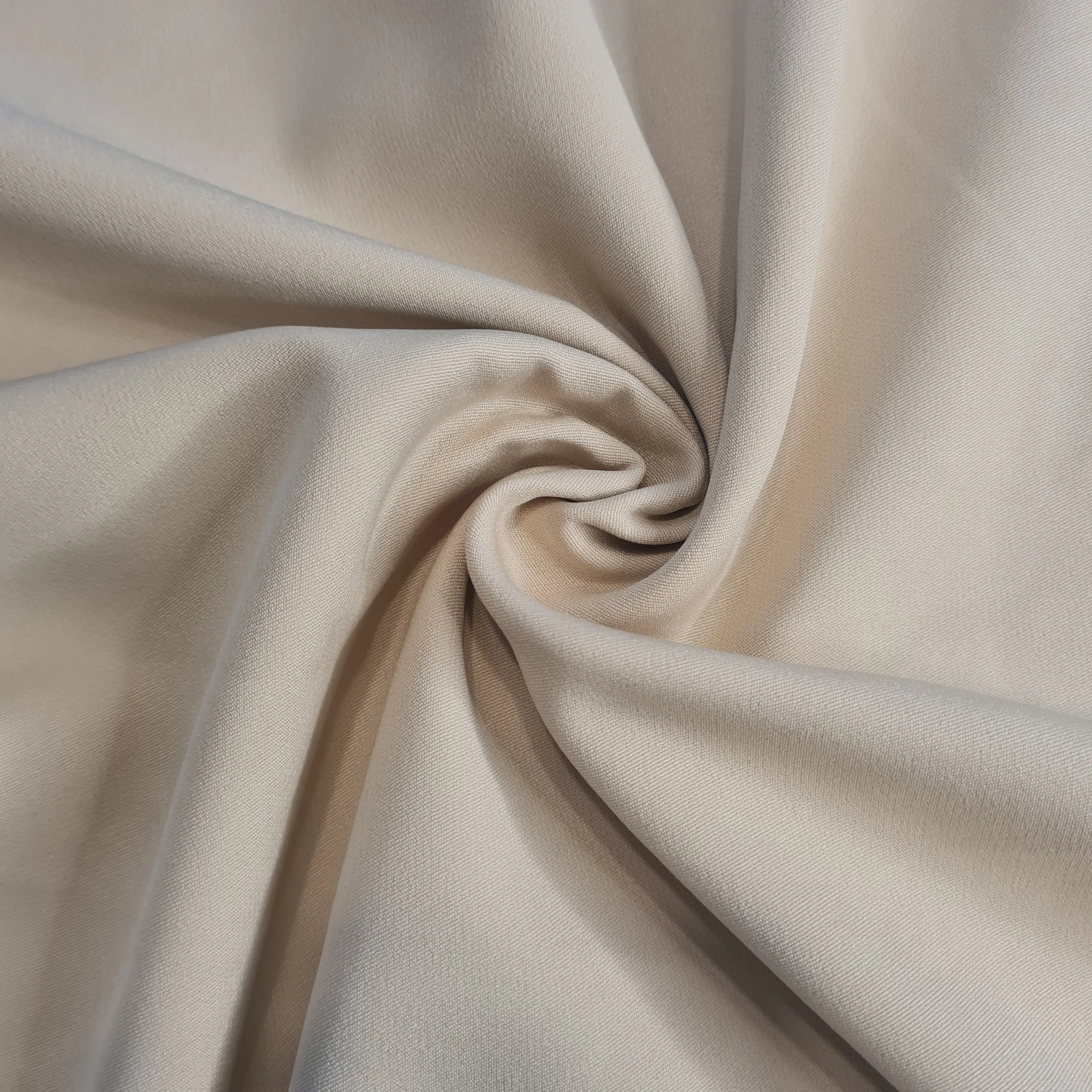 Beige Solid Banana Crepe Fabric 18004