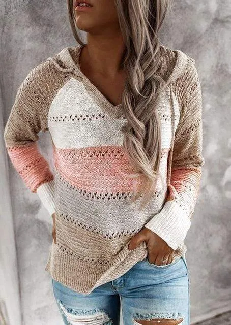 Boho Patchwork Pullover Sweater