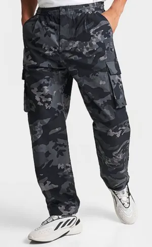 CAMO CARGO PANTS "BLACK"