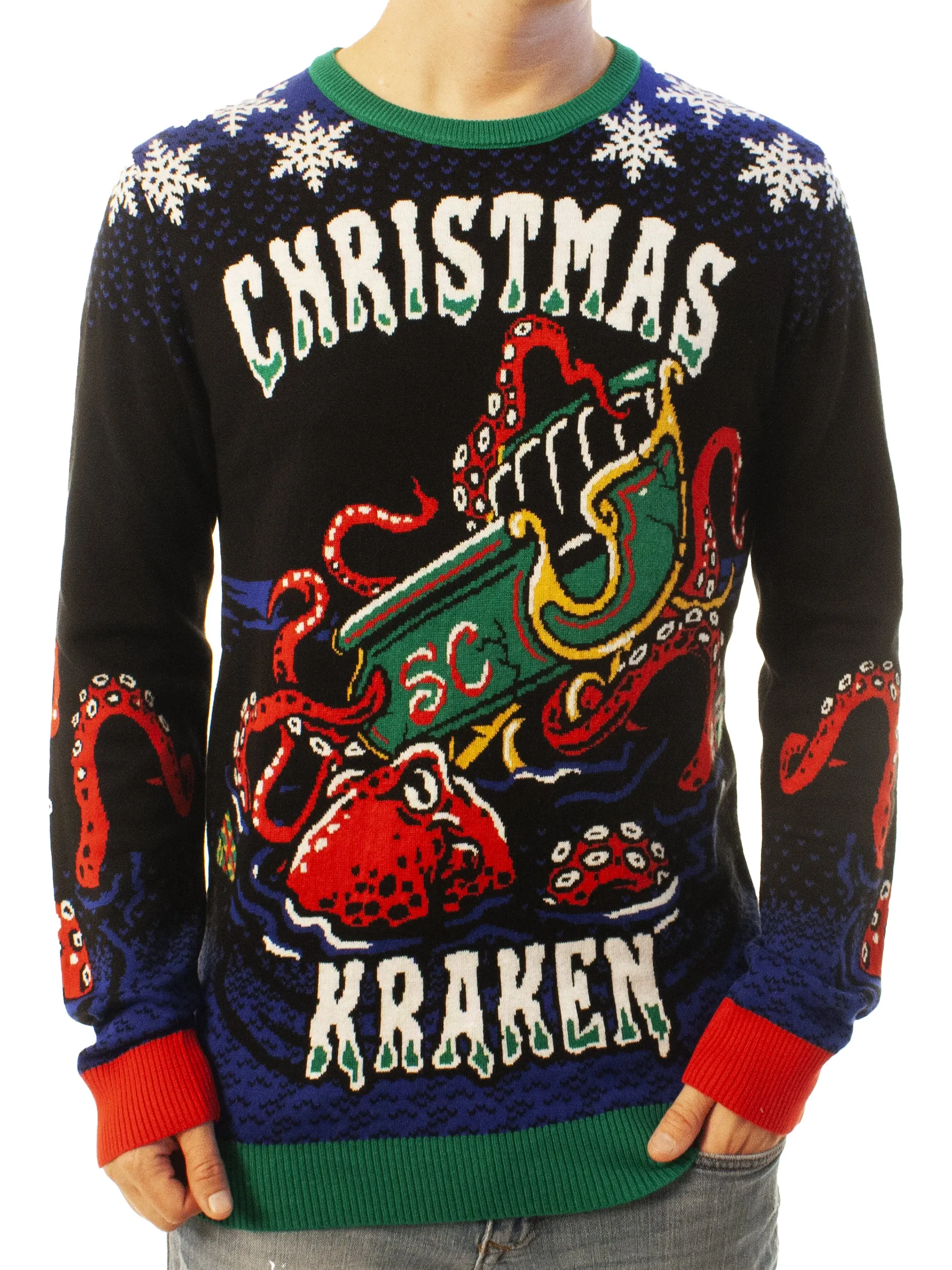 Christmas Kraken | Ugly Christmas Sweater For Men & Women | Unisex Sizing