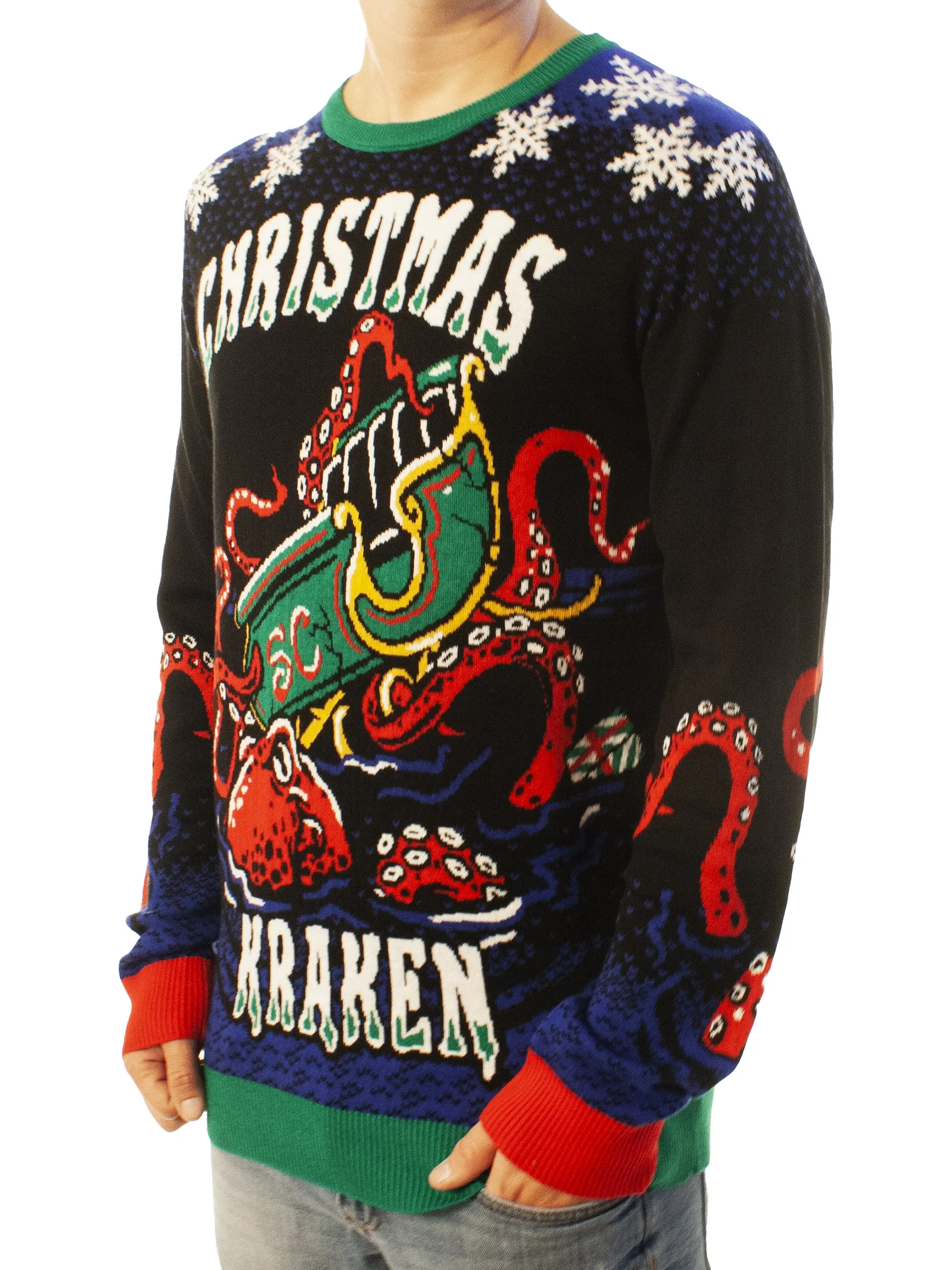 Christmas Kraken | Ugly Christmas Sweater For Men & Women | Unisex Sizing