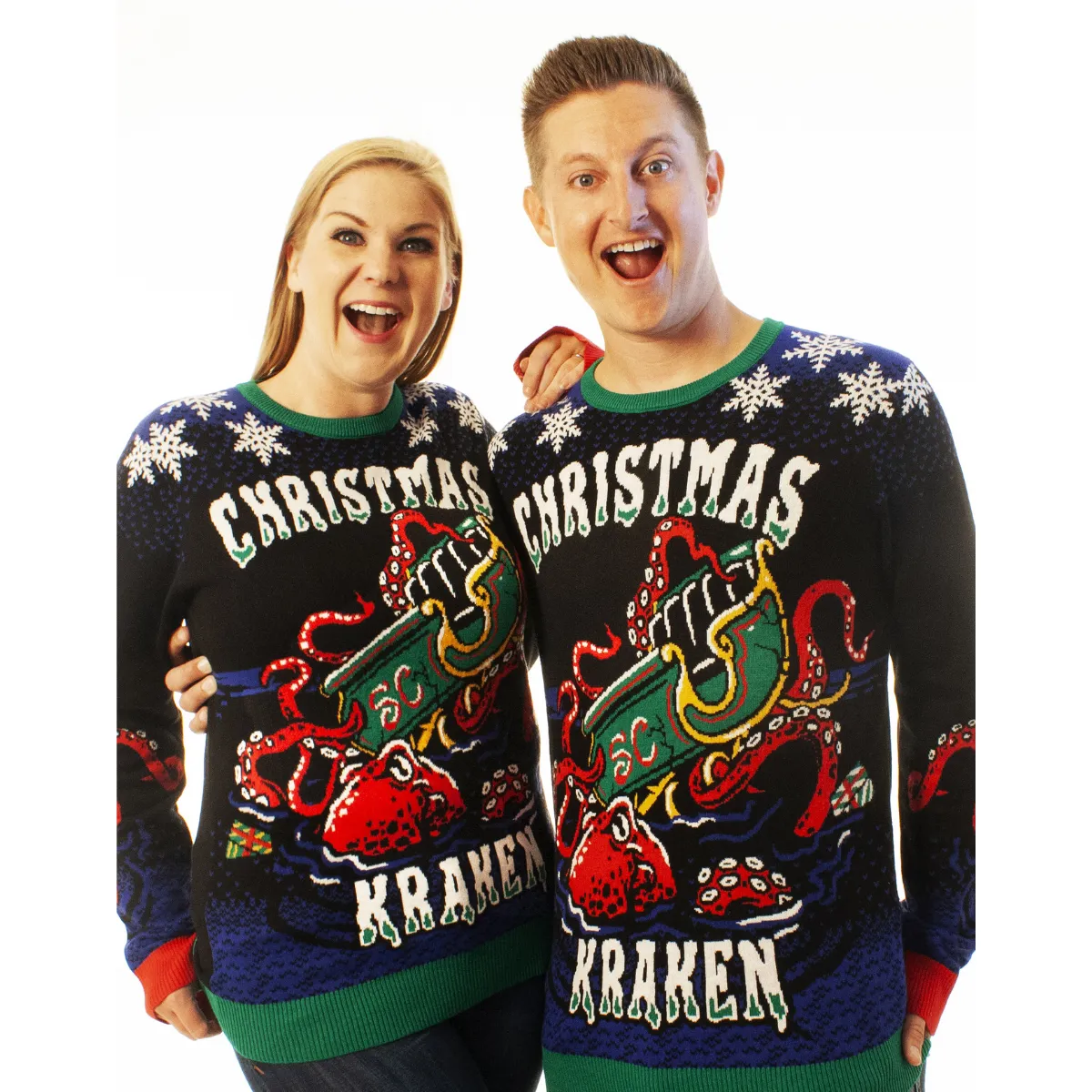 Christmas Kraken | Ugly Christmas Sweater For Men & Women | Unisex Sizing