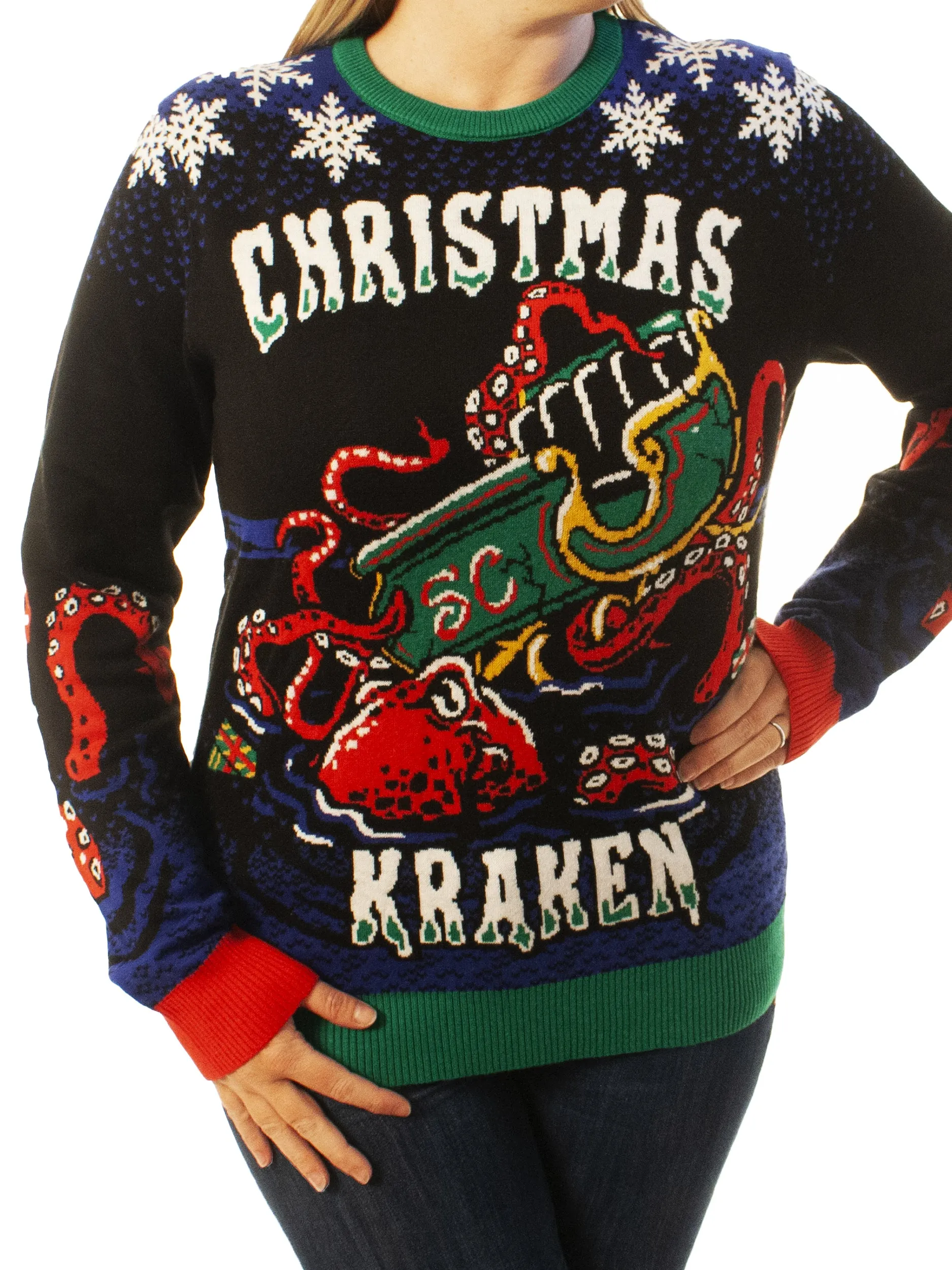 Christmas Kraken | Ugly Christmas Sweater For Men & Women | Unisex Sizing