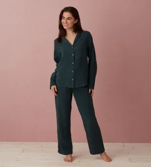 Darkest Spruce 100% Linen Nightwear