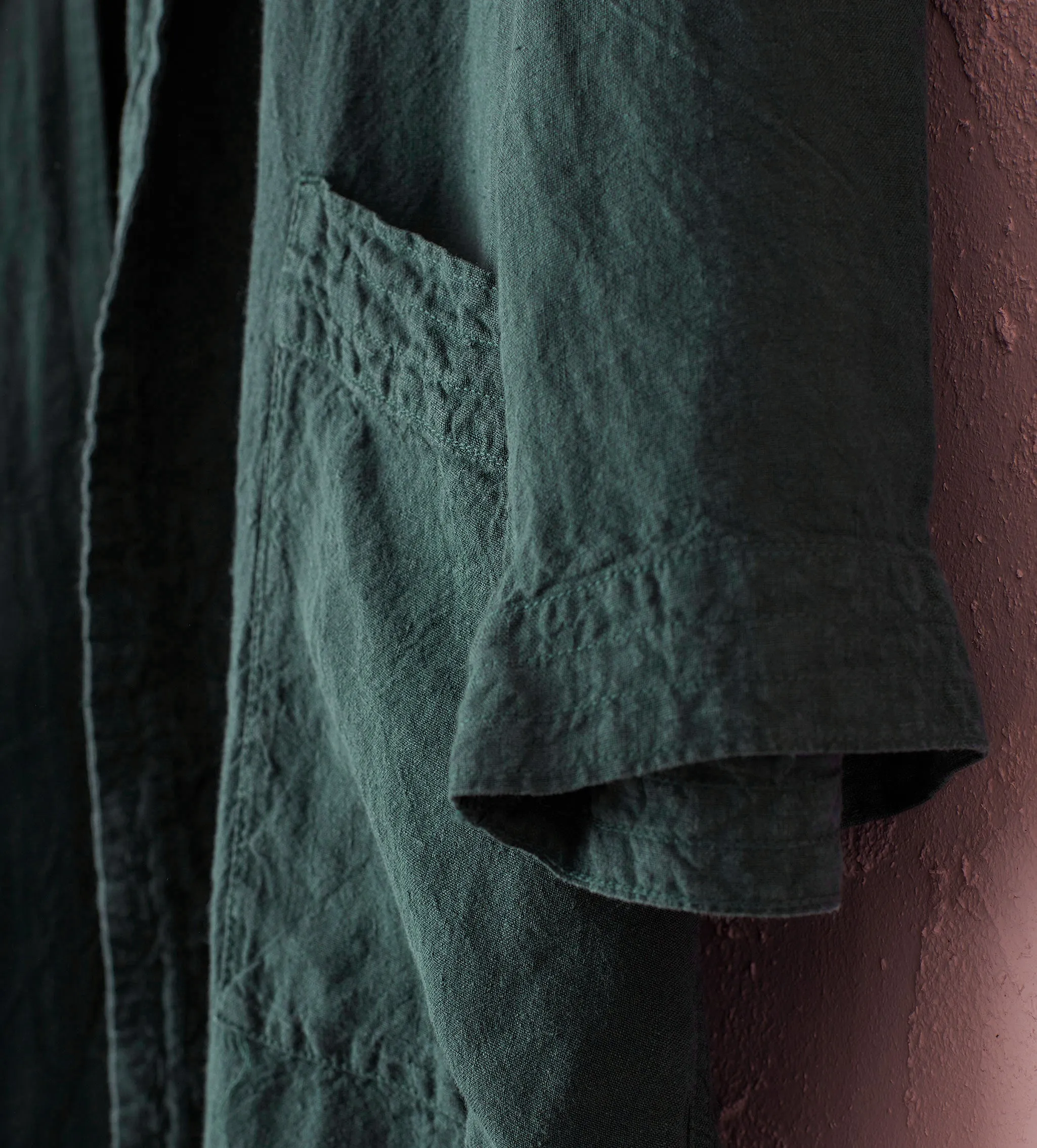 Darkest Spruce 100% Linen Nightwear