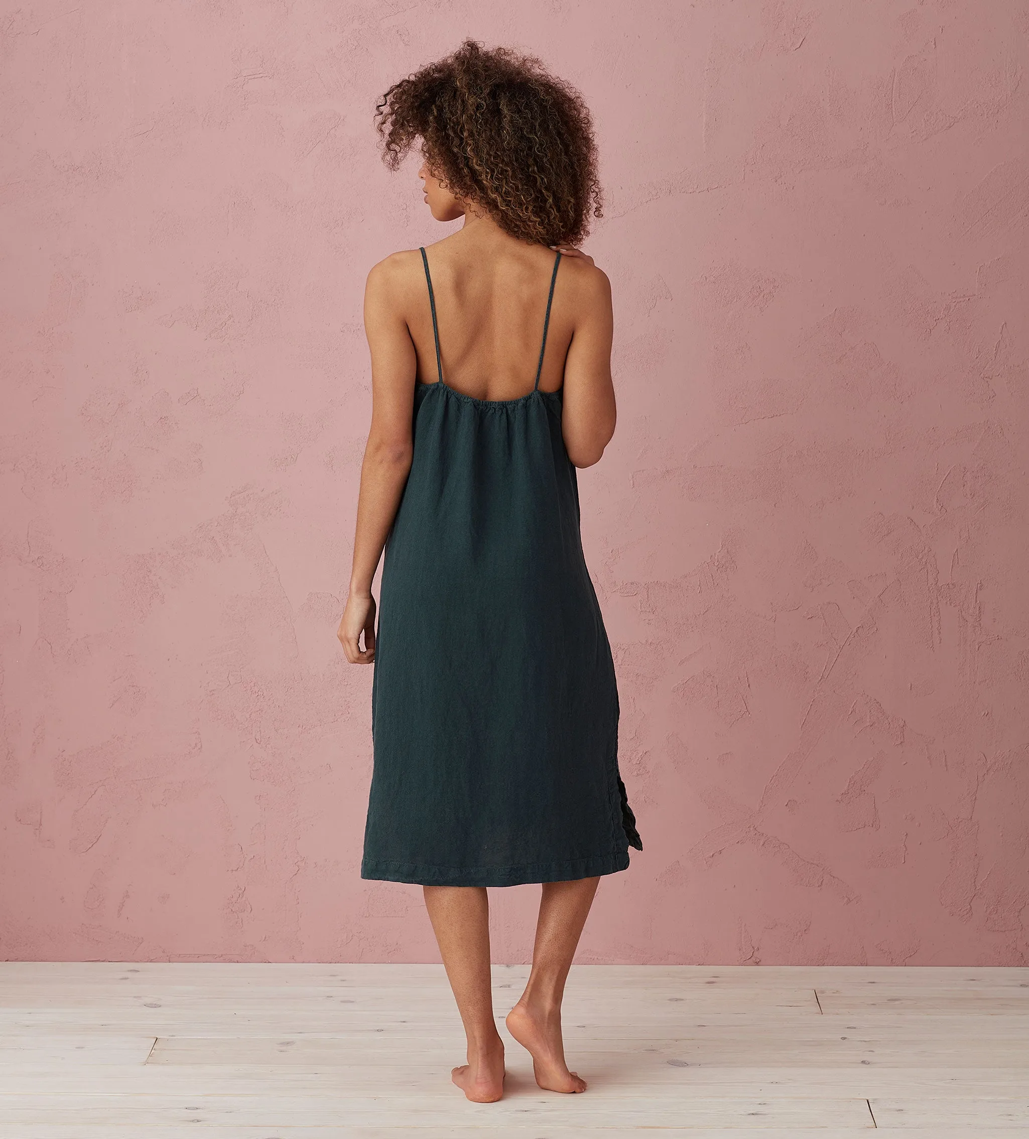 Darkest Spruce 100% Linen Nightwear