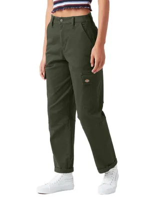 Dickies Women's Cropped Cargo Pant Olive Green