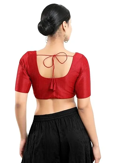 Fabulous Red Color Art Silk Designer Blouse For Women