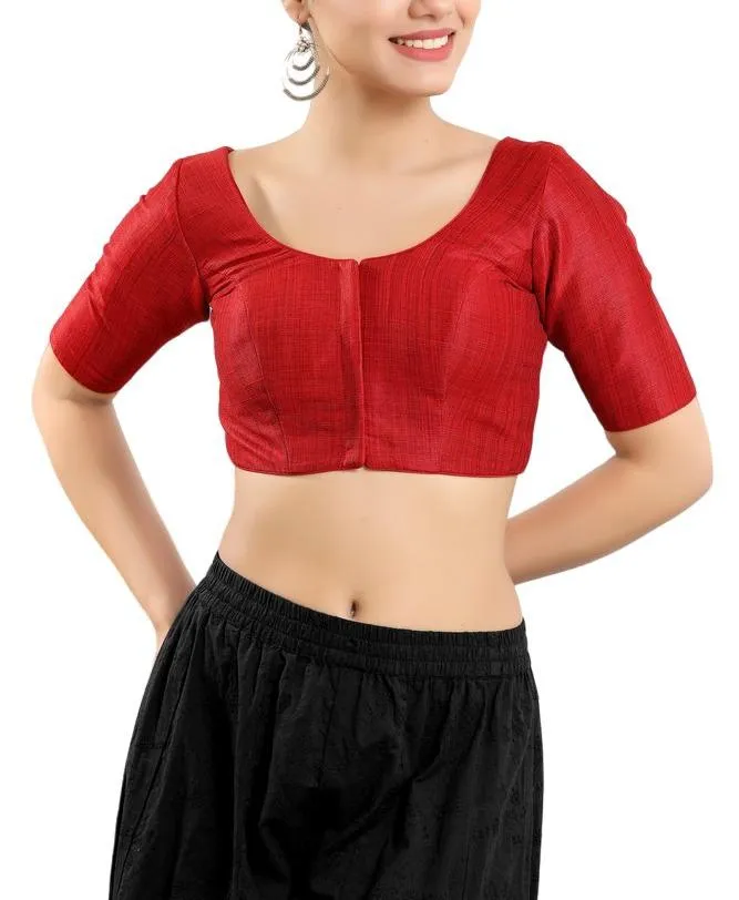 Fabulous Red Color Art Silk Designer Blouse For Women