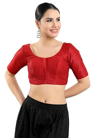 Fabulous Red Color Art Silk Designer Blouse For Women