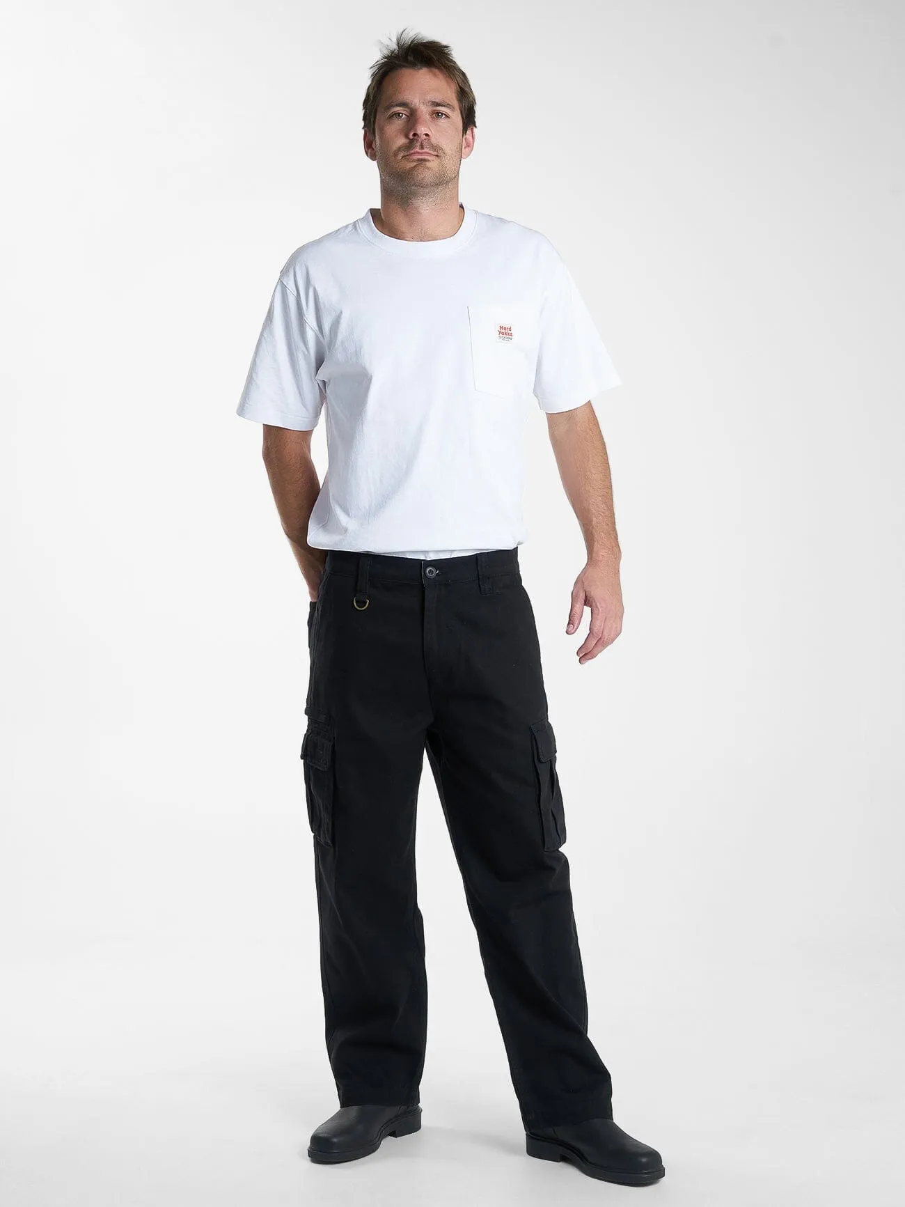 Hard Yakka X Thrills Big Slacker Cargo Pant - Black