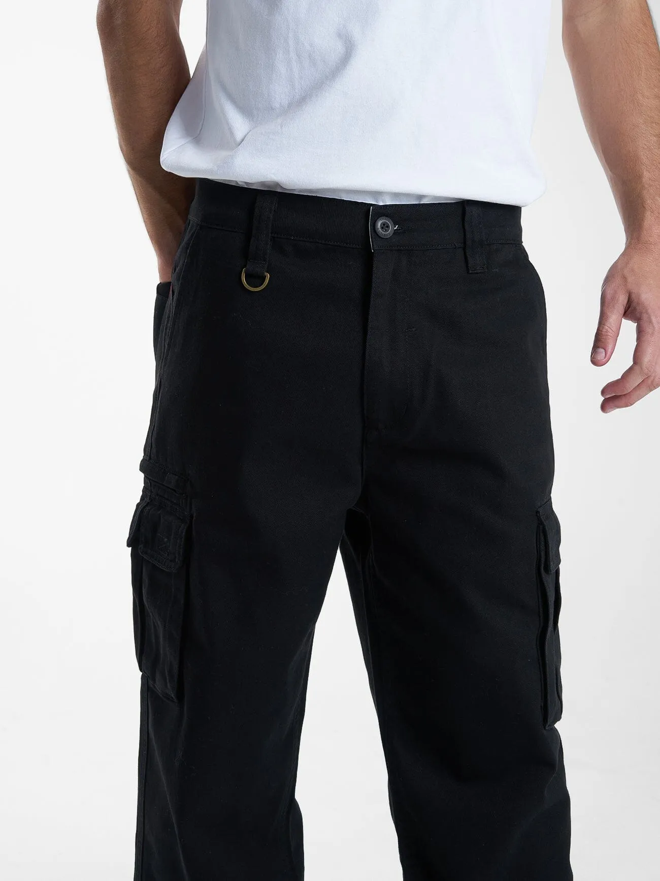 Hard Yakka X Thrills Big Slacker Cargo Pant - Black