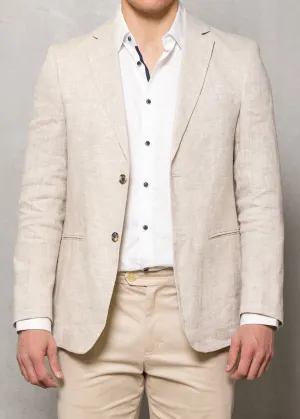 Johnson Linen Blazer - Oatmeal