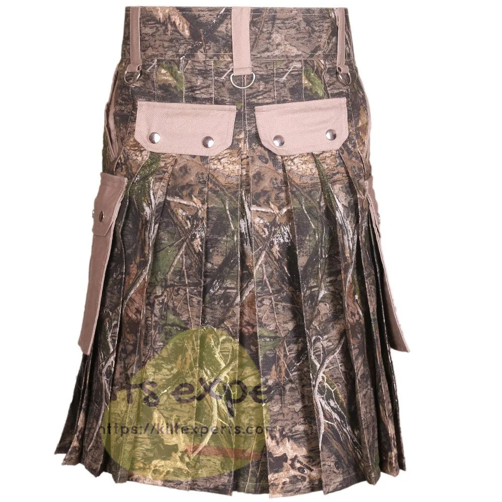 Jungle Camo 6 Pockets Utility Kilt