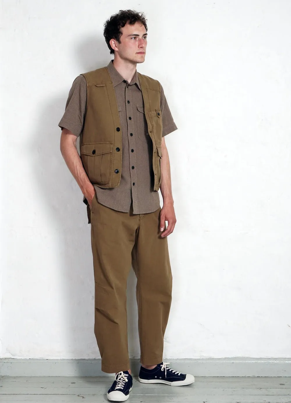 KARLO | Wide Cut Utility Trousers | Khaki