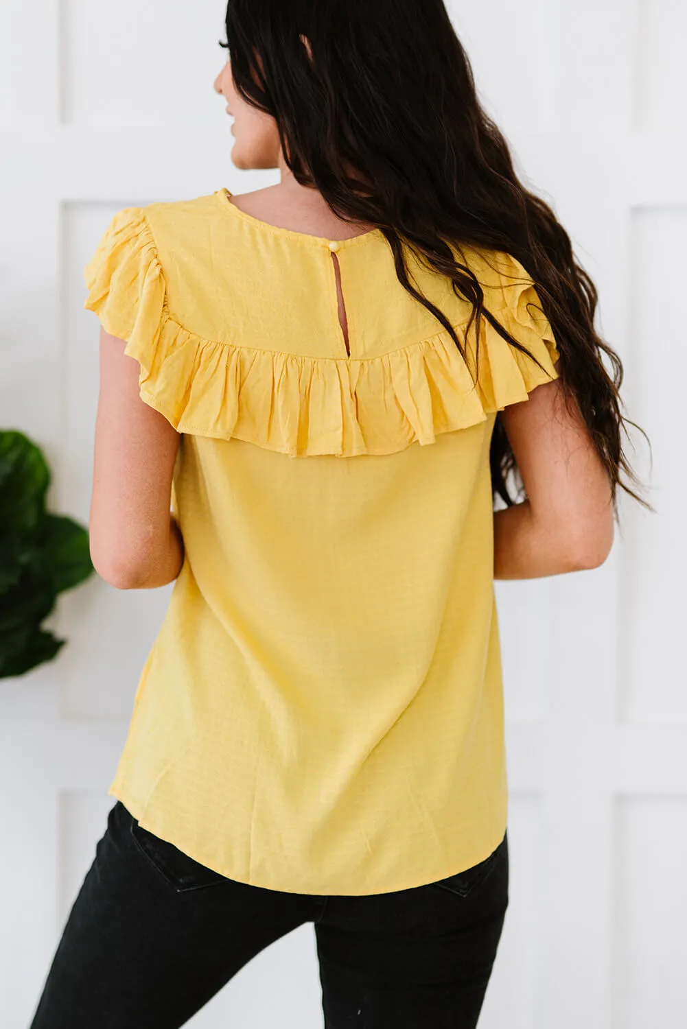 Lace Ruffled Short Sleeve T-Shirt