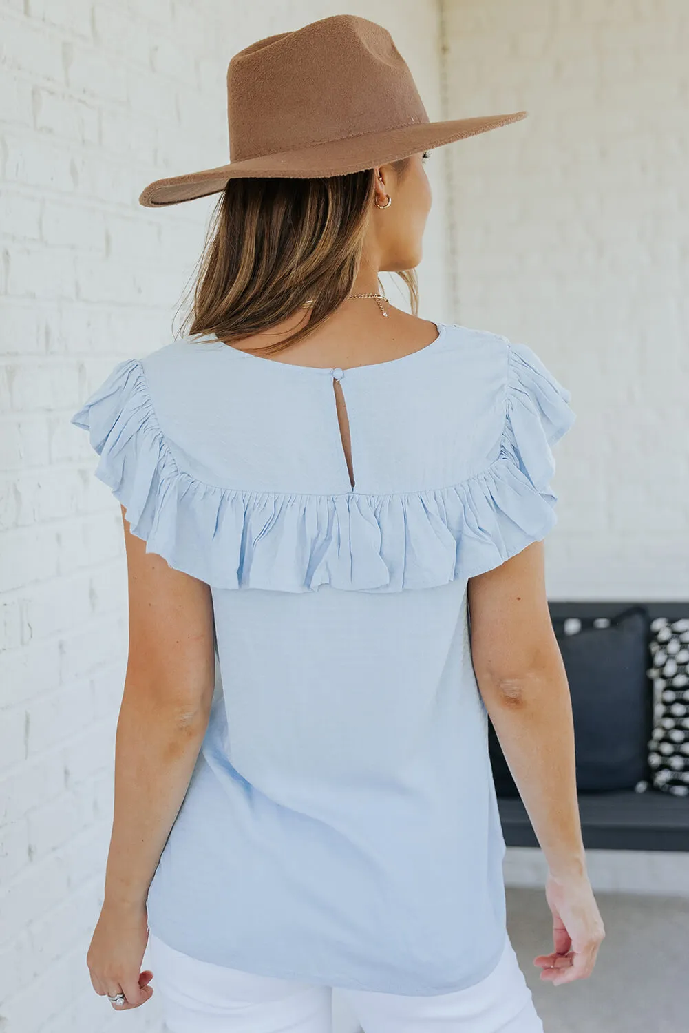 Lace Ruffled Short Sleeve T-Shirt