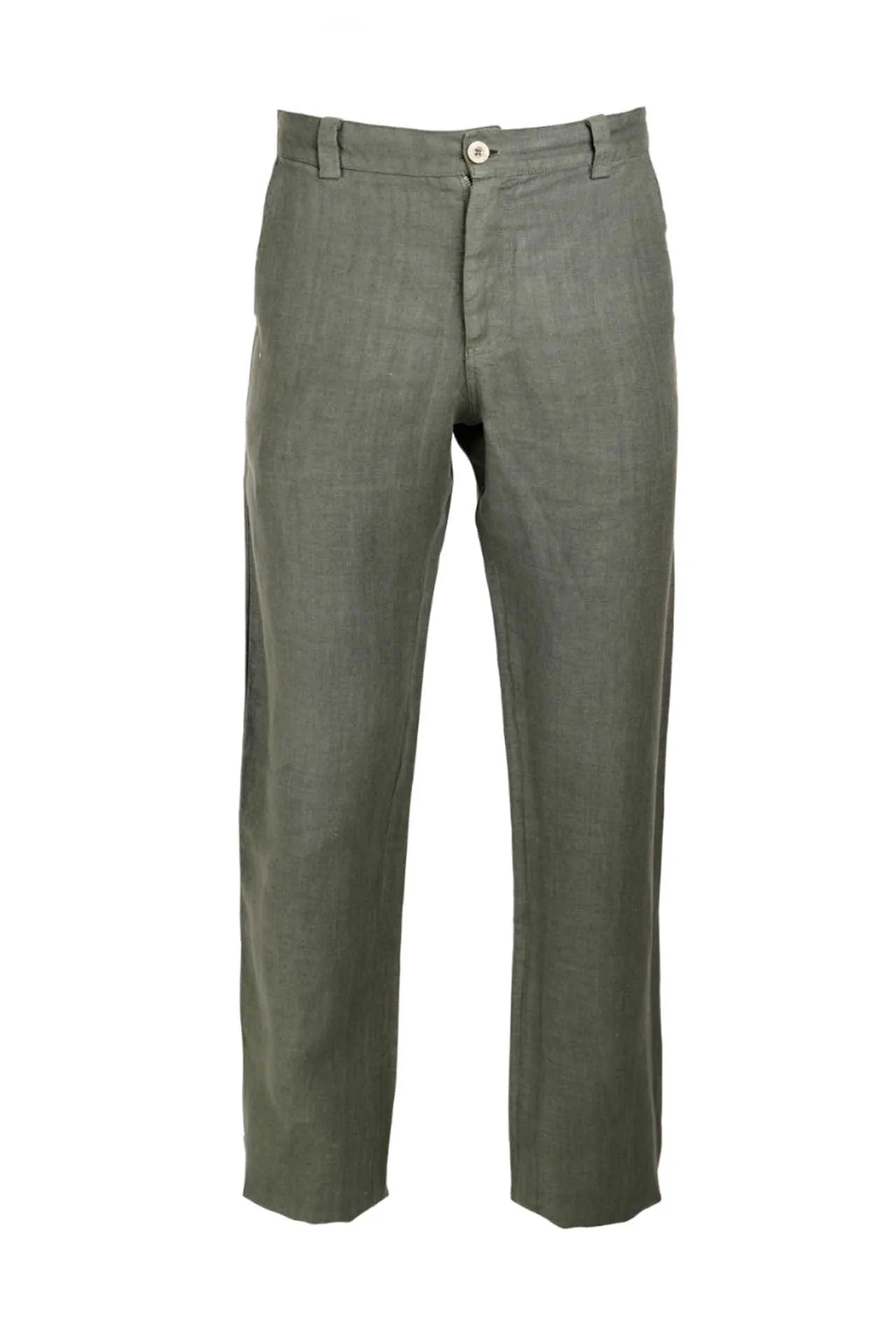 Linen Pants With Back Cargo Pockets