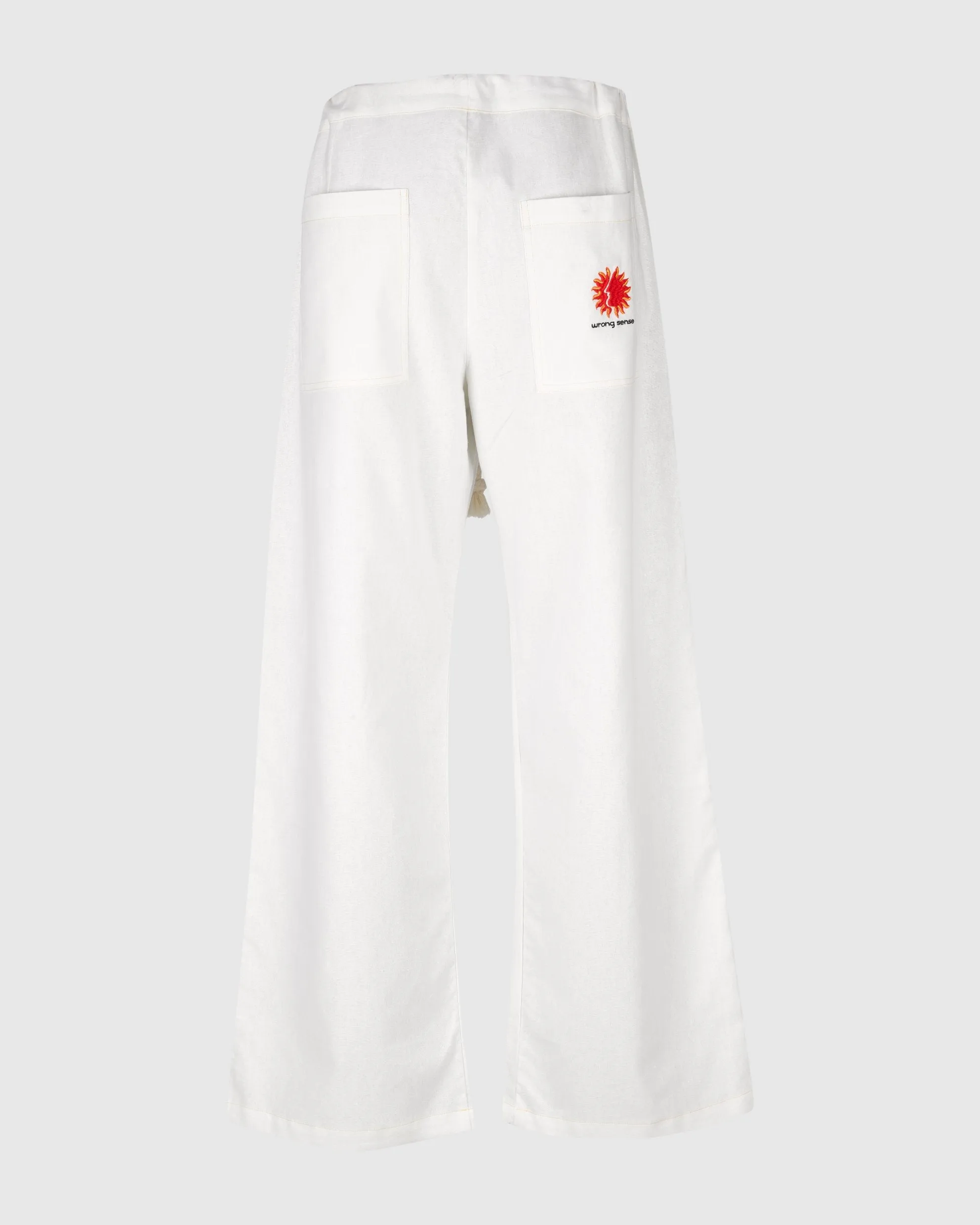 LINEN TROUSERS IN PEARL