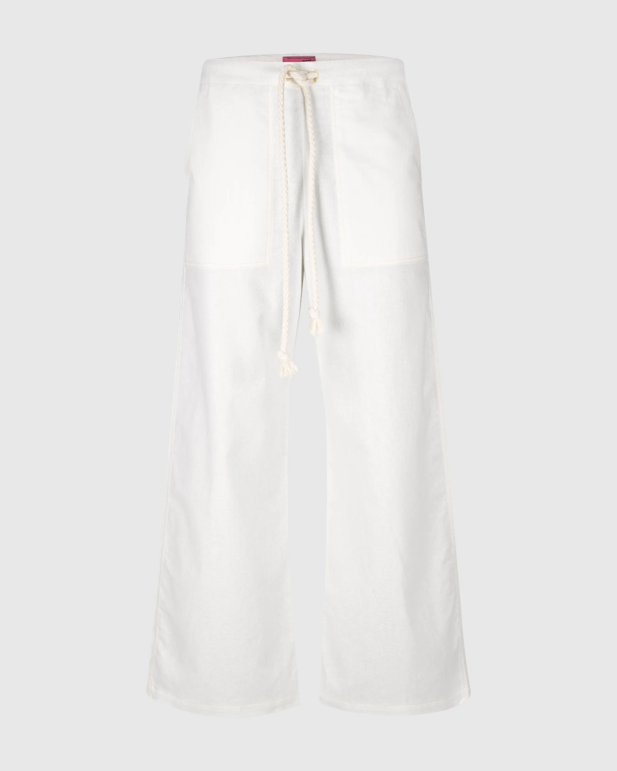 LINEN TROUSERS IN PEARL