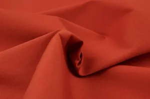 Luxury Poplin for Shirting - Organic Cotton Stretch - Tile Orange (Remnant)