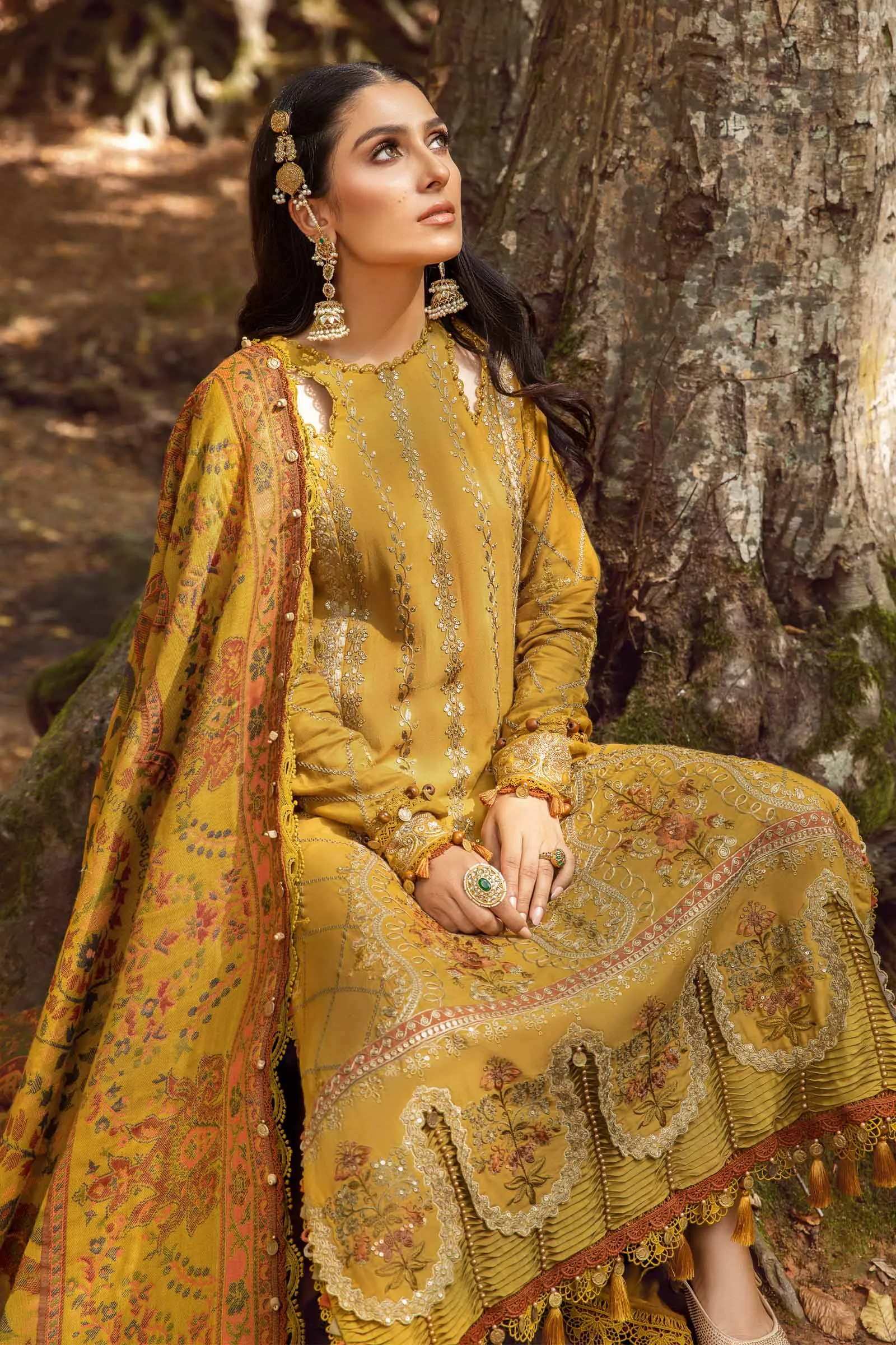 MARIA.B Linen Winter Collection – Mustard DL-1110