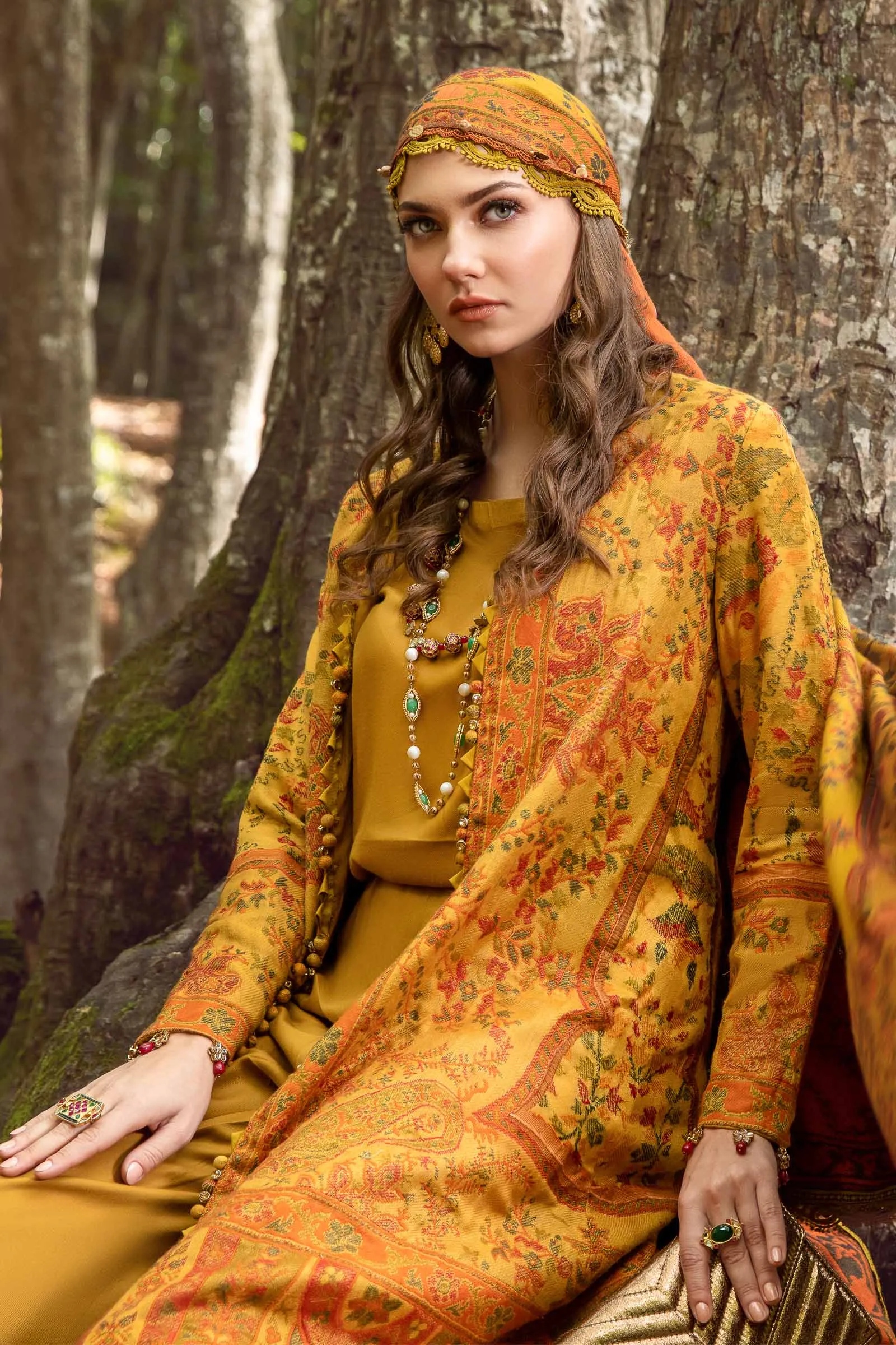 MARIA.B Linen Winter Collection – Mustard DL-1110