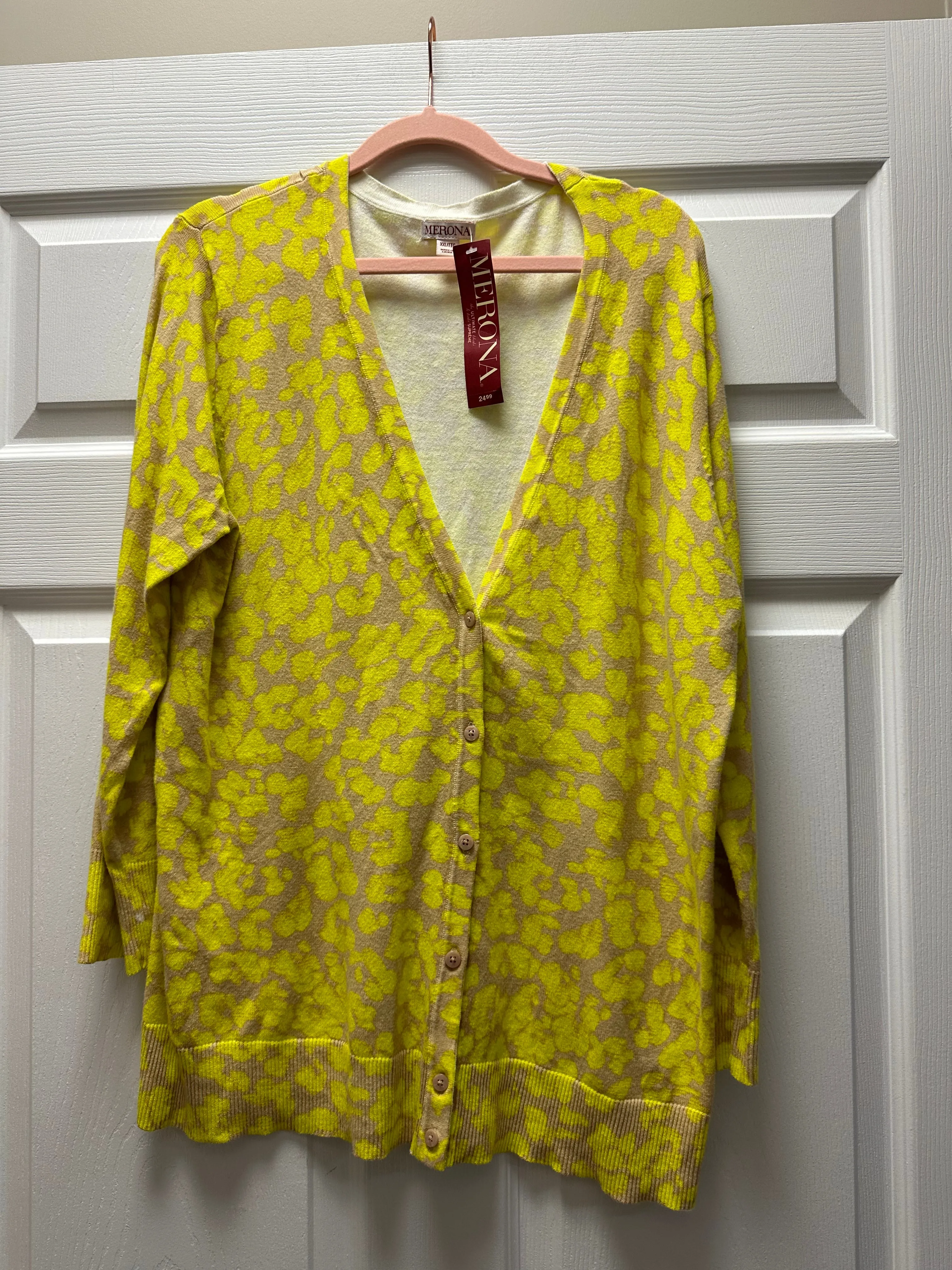 Merona Yellow Sweater Sz XXL New