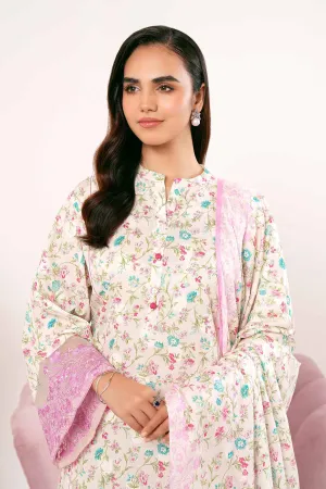 Nishat Linen Spring/Summer Lawn – 3 Piece - Digital Printed Jacquard Embroidered Suit - 42401177