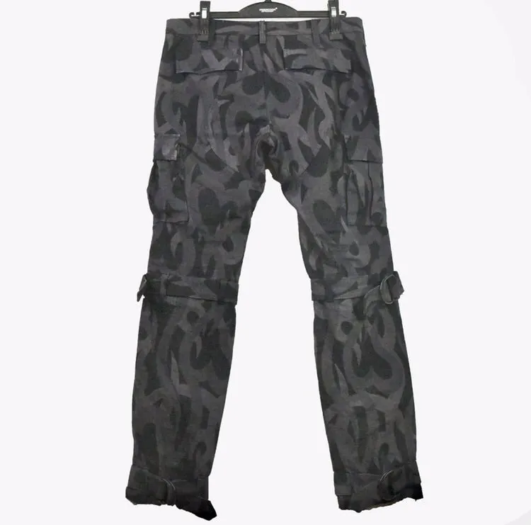 Number (N)ine heart camo bondage cargo flight pants S/S04 “Give Peace a Chance” 3/30