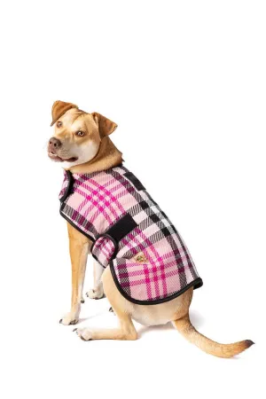 Pink Plaid Blanket Coat