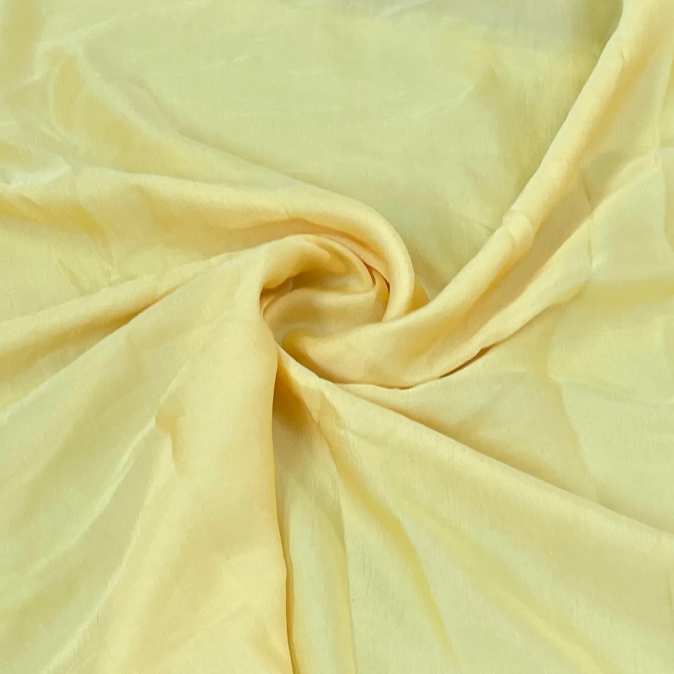 Premium Yellow Solid Bemberg Silk Fabric