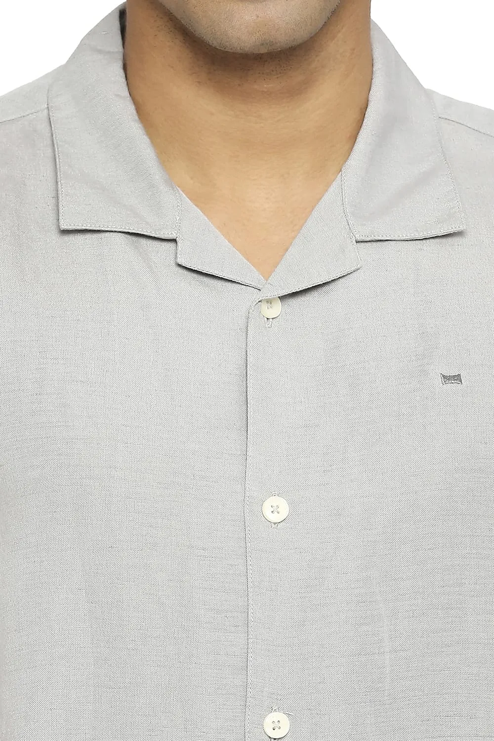 Relaxed Fit Linen Viscose Halfsleeves Shirt