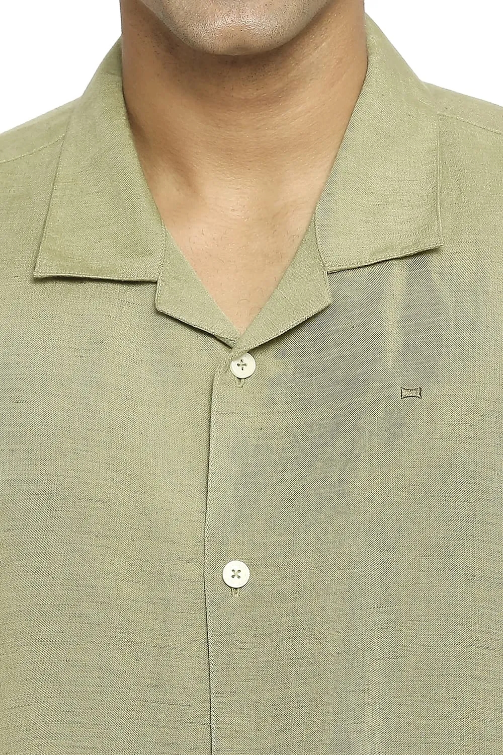 Relaxed Fit Linen Viscose Halfsleeves Shirt