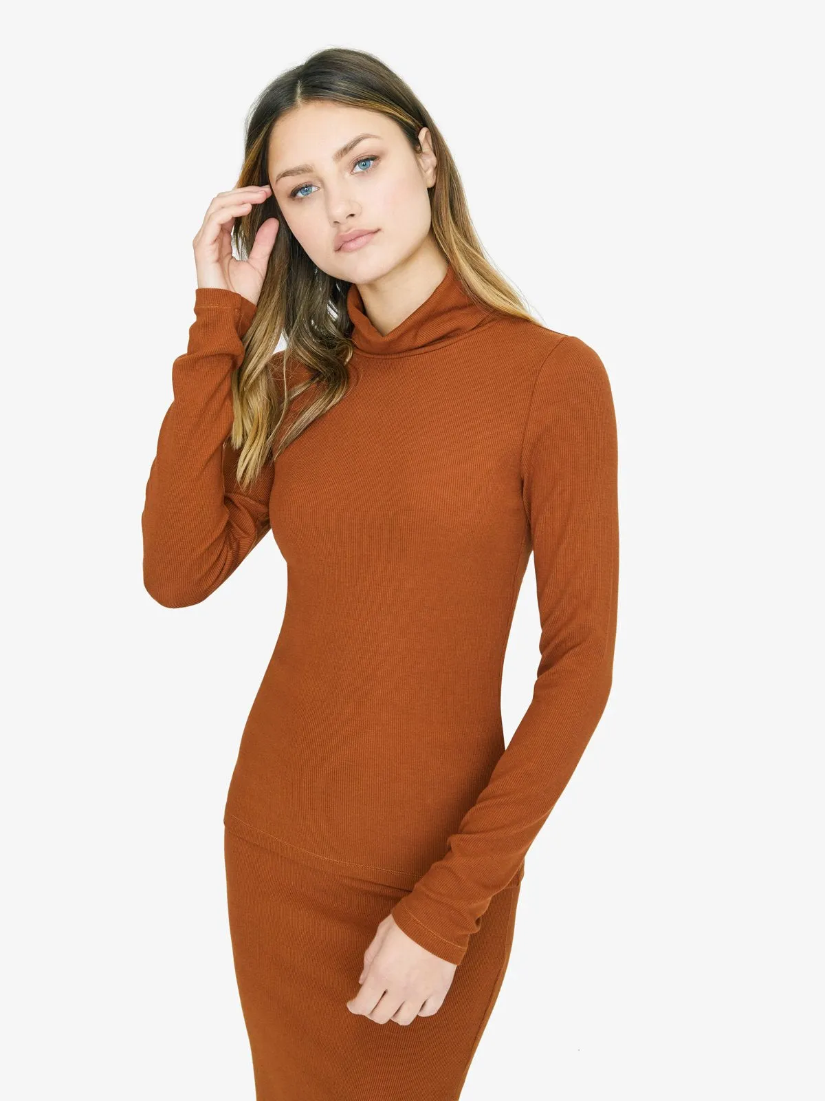 Sanctuary - Essential Turtleneck in Earthstone