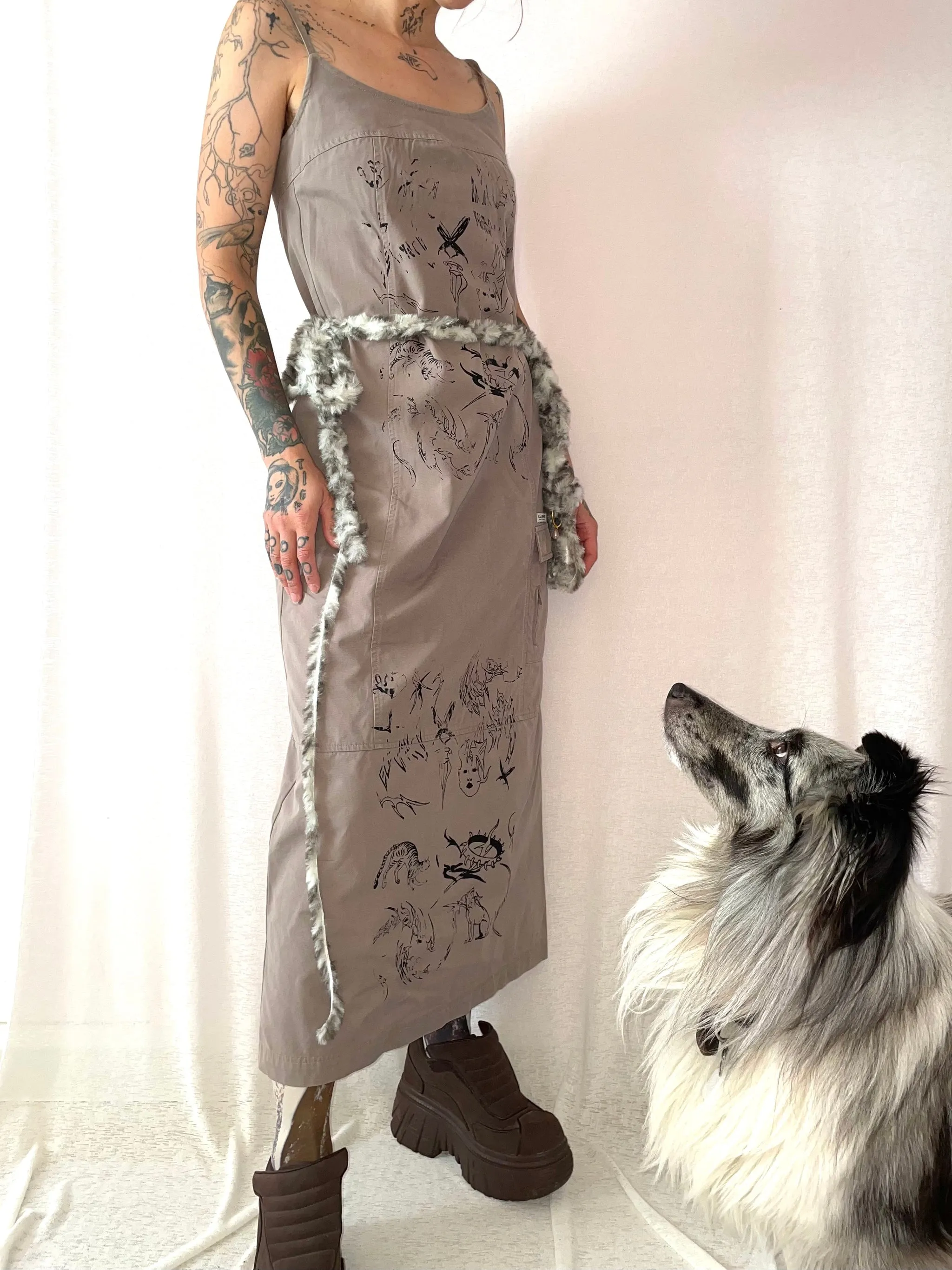 Snake Divine Denim Maxidress (Upcycled)