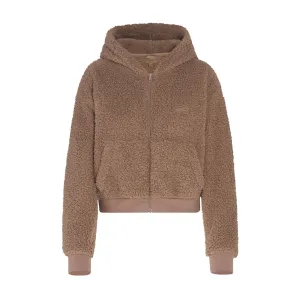 TEDDY ZIP UP HOODIE | DESERT