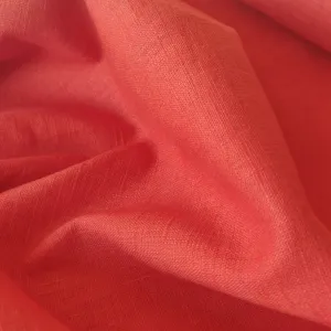 Washed Linen Cotton - Flame Orange