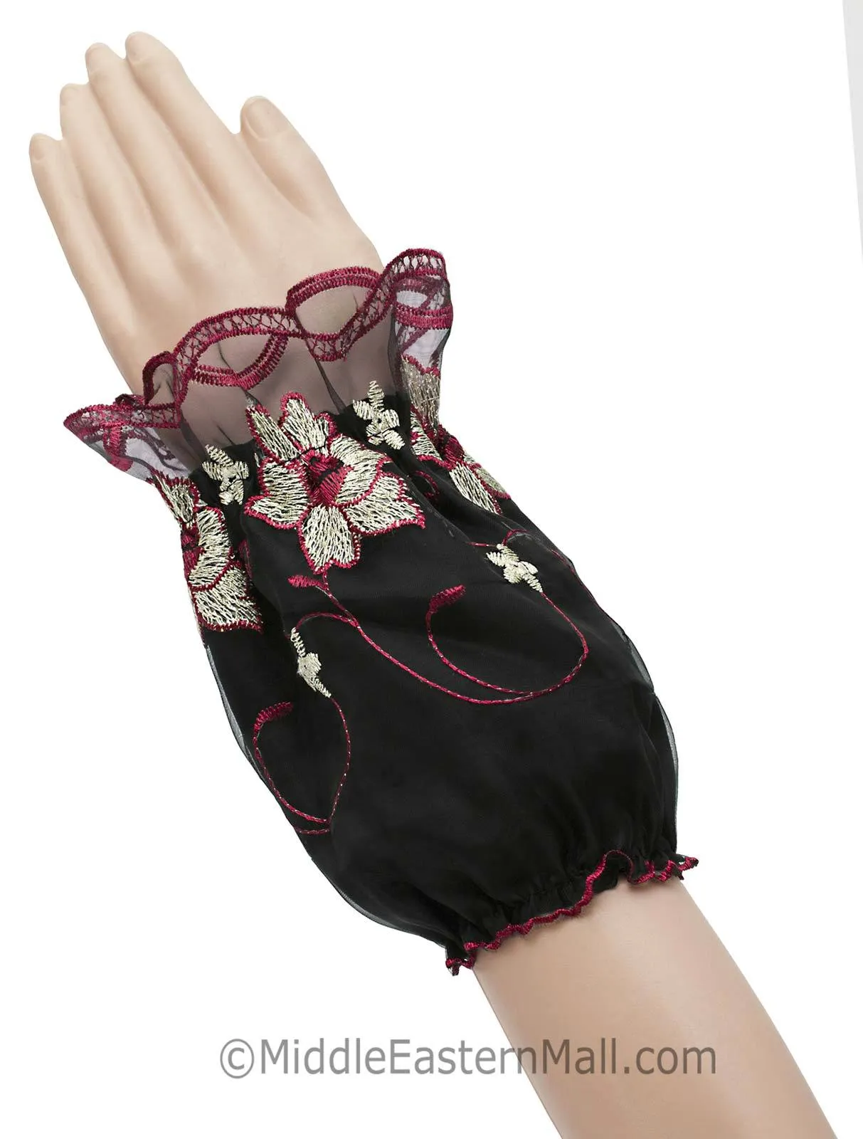 Wholesale Arm Sleeves Covers with Floral Embroidery