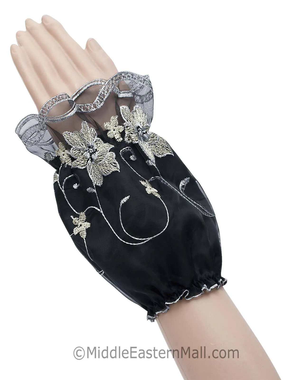 Wholesale Arm Sleeves Covers with Floral Embroidery