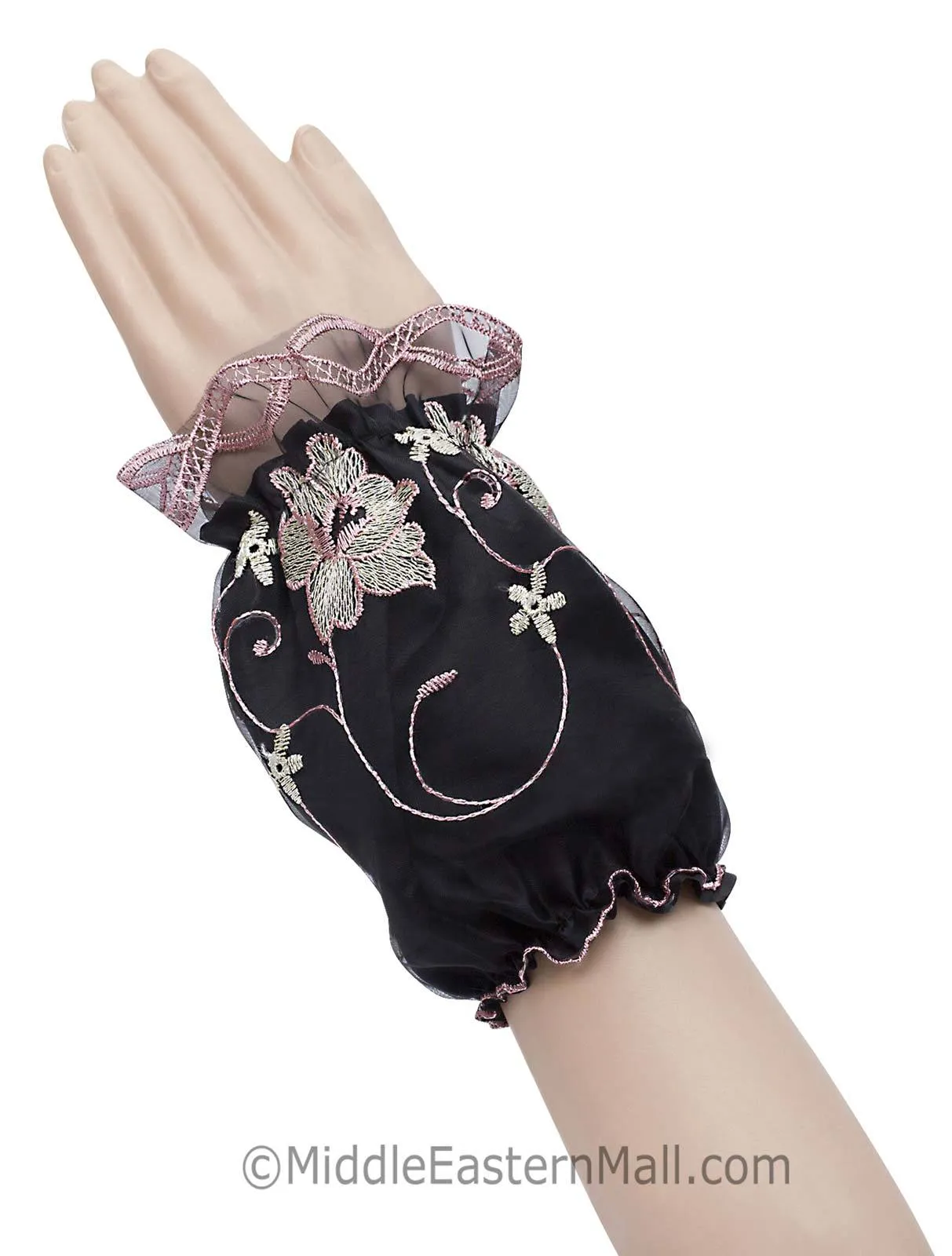 Wholesale Arm Sleeves Covers with Floral Embroidery